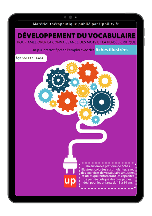 FICHES ILLUSTRÉES | Développement du vocabulaire (13-14 ans) - Upbility.fr