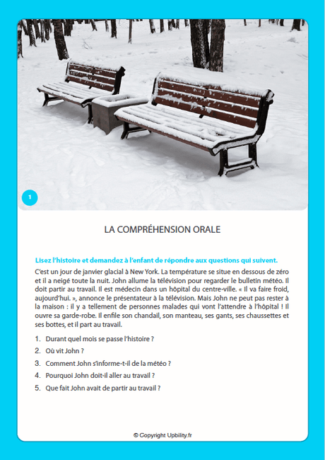 FICHES ILLUSTRÉES | Maîtriser la compréhension orale - Upbility.fr