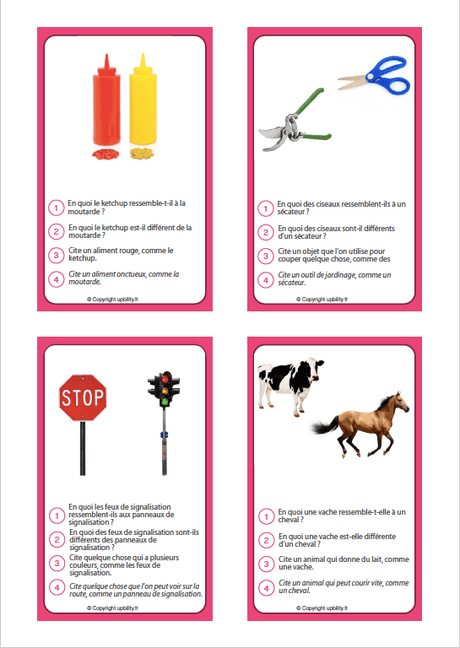 FICHES ILLUSTRÉES | S’entraîner à la comparaison - Upbility.fr