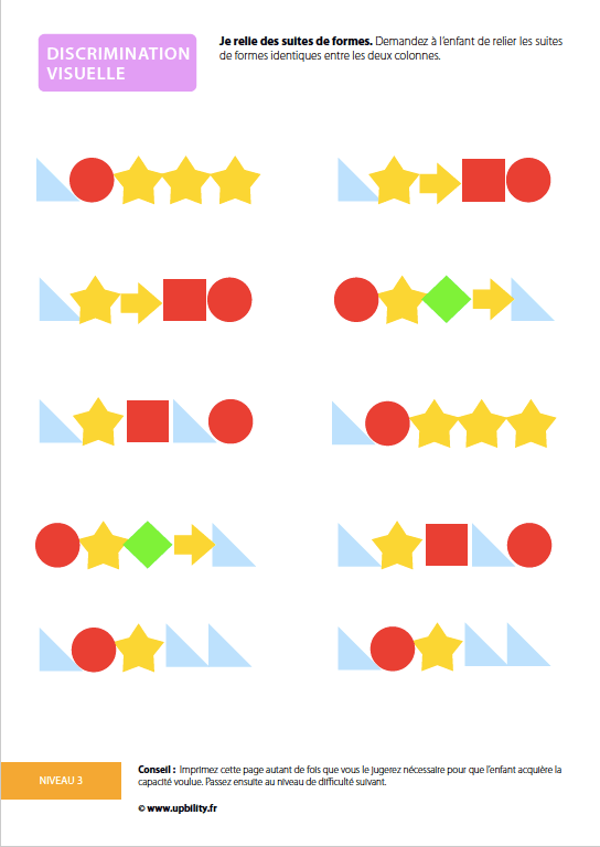 Le développement de la discrimination visuelle – Éditions Upbility