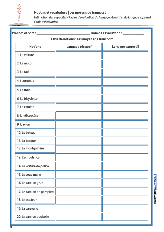 LES MOYENS DE TRANSPORT | Notions et vocabulaire - Upbility.fr