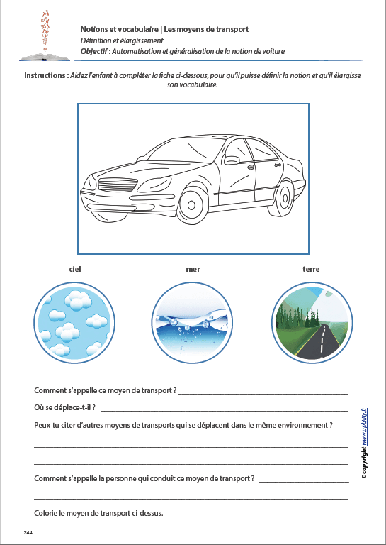 LES MOYENS DE TRANSPORT | Notions et vocabulaire - Upbility.fr
