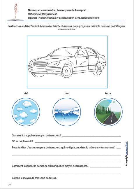 LES MOYENS DE TRANSPORT | Notions et vocabulaire - Upbility.fr