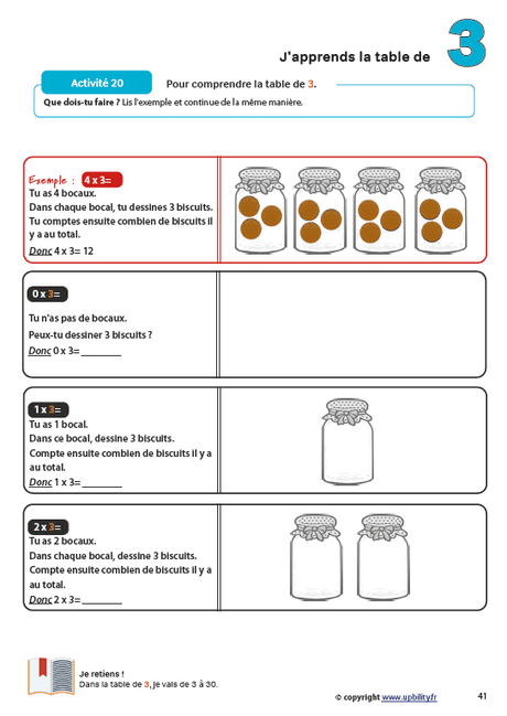 table de multiplication