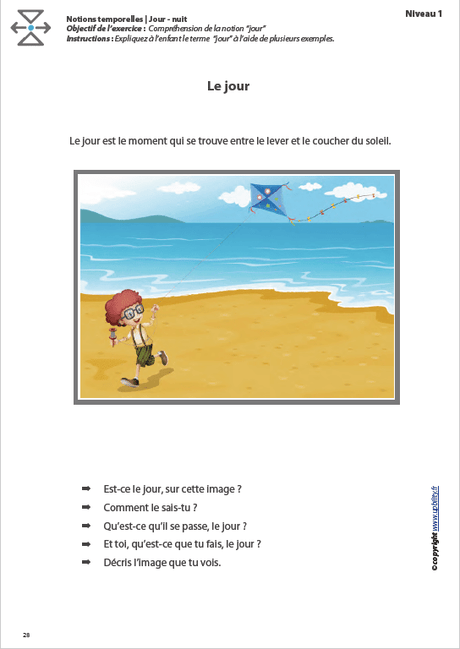 L’ORIENTATION TEMPORELLE | Matin – midi – après-midi – soir – jour – nuit - Upbility.fr