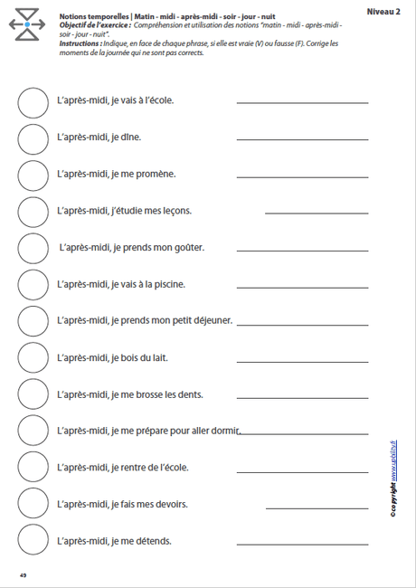 L’ORIENTATION TEMPORELLE | Matin – midi – après-midi – soir – jour – nuit - Upbility.fr