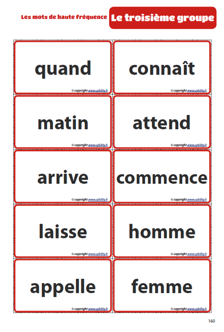 MOTS DE HAUTE FRÉQUENCE pour le développement des Compétences en lecture - Upbility.fr